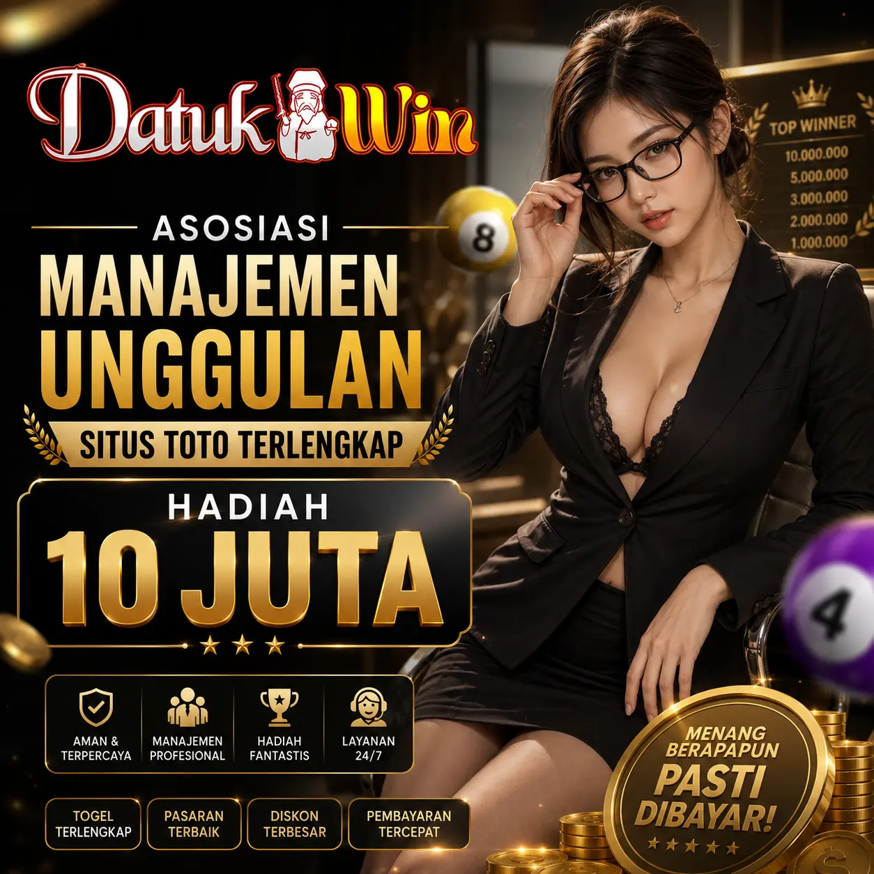 Datukwin - Asosiasi Manajemen Unggulan Situs Toto Terlengkap Hadiah 10 Juta